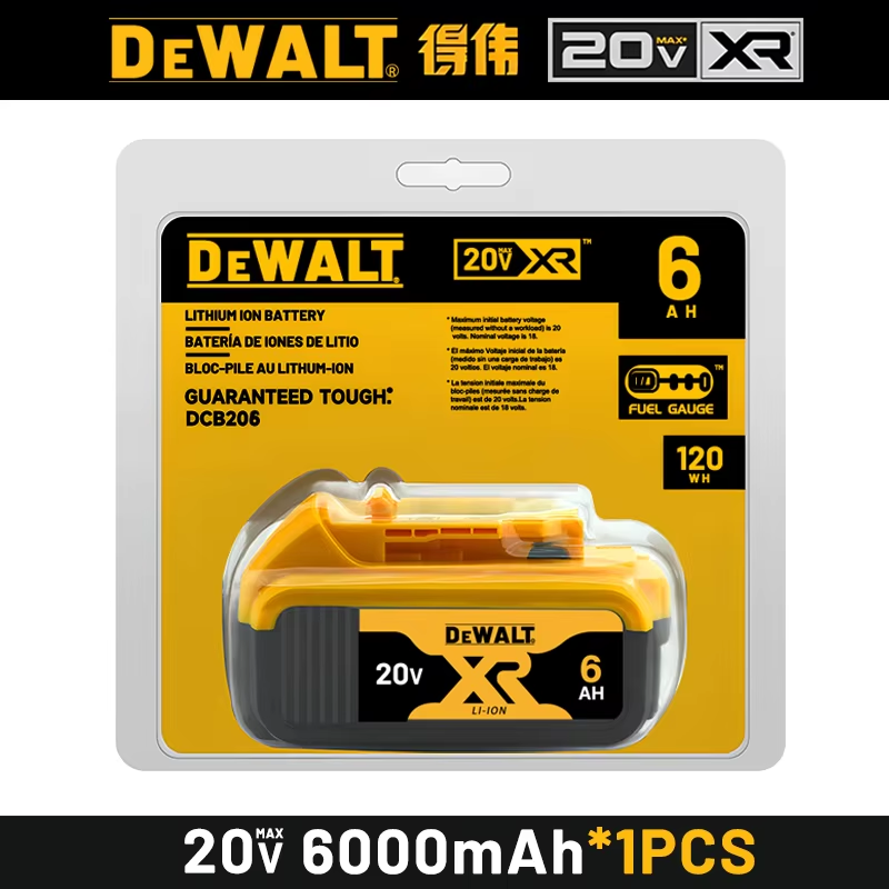100% original DEWALT 20V battery, dewalt power tool DCB606, DCB205，DCB206，DCBGene，DCB200 MAX，20V，60V， 6AH,9AH,dewalt batteries: PURPLE