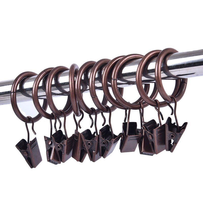 10 stück schwarze gardinenringe aus metall, aufhängeringe für gardinen und stangen, 8 größen: 3.5 x 25mm verrotten