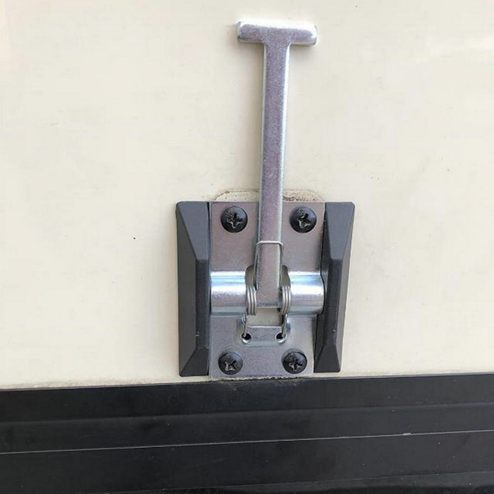 1Set Rv Door Holder Metal T-Style Entry Door Catch for Camper Trailer Motorhome Galvanized Iron