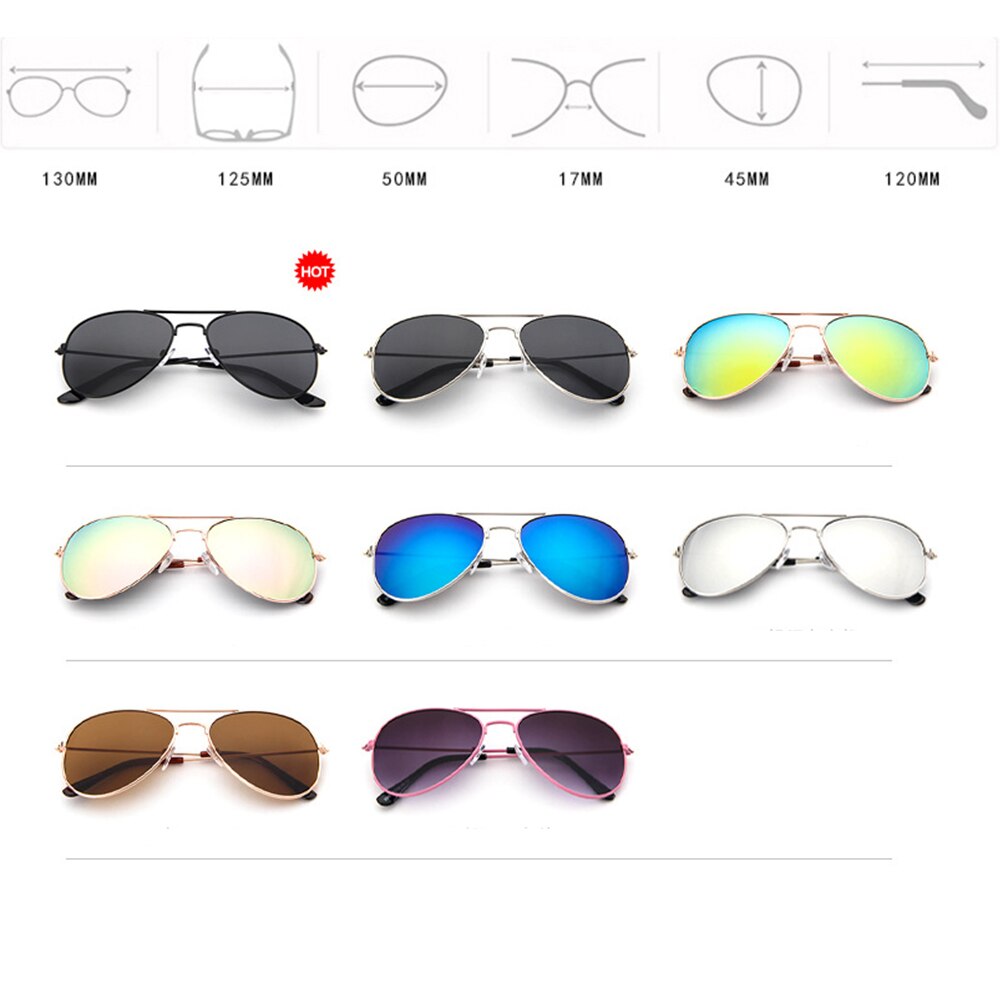 1 pieza de nuevas gafas de sol clásicas para niños, gafas de espejo coloridas para niños/niñas, montura metálica para niños, lindos anteojos para exteriores