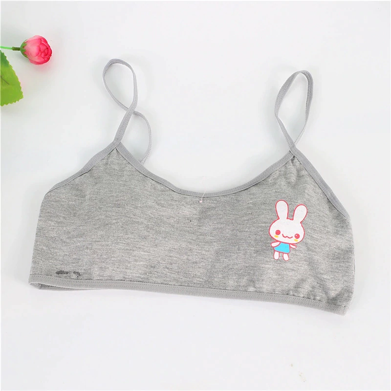 6 pz/lotto nuovo arrivato di Trasporto Libero Wrap busto di cotone della caramella Maglia giovane Ragazze studenti coniglio ragazzi Biancheria Intima per bambini