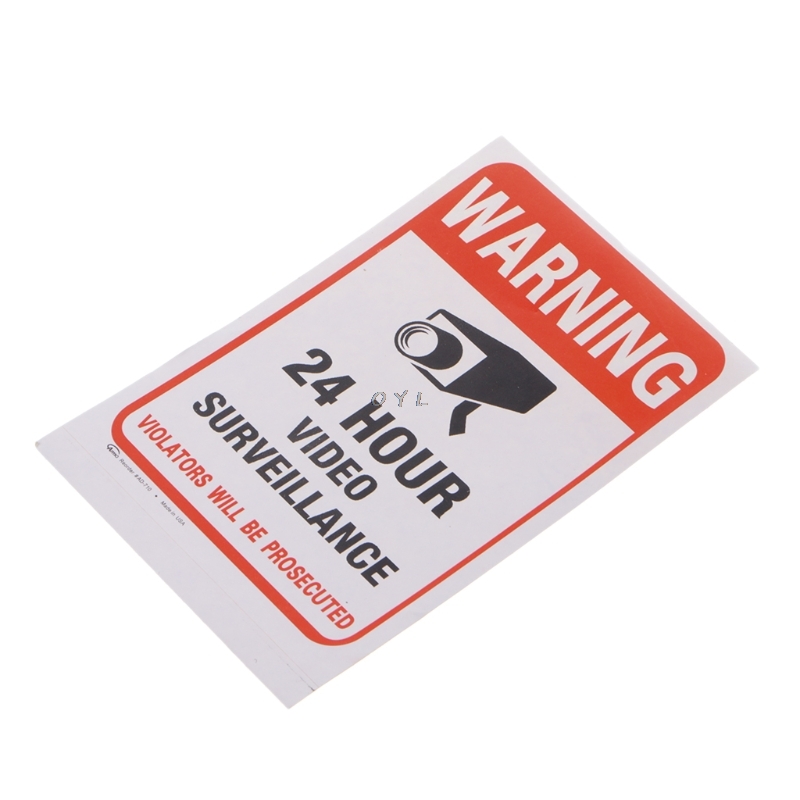 Pegatinas de seguridad para videovigilancia CCTV, señales de advertencia impermeables de PVC, 10 unids/lote