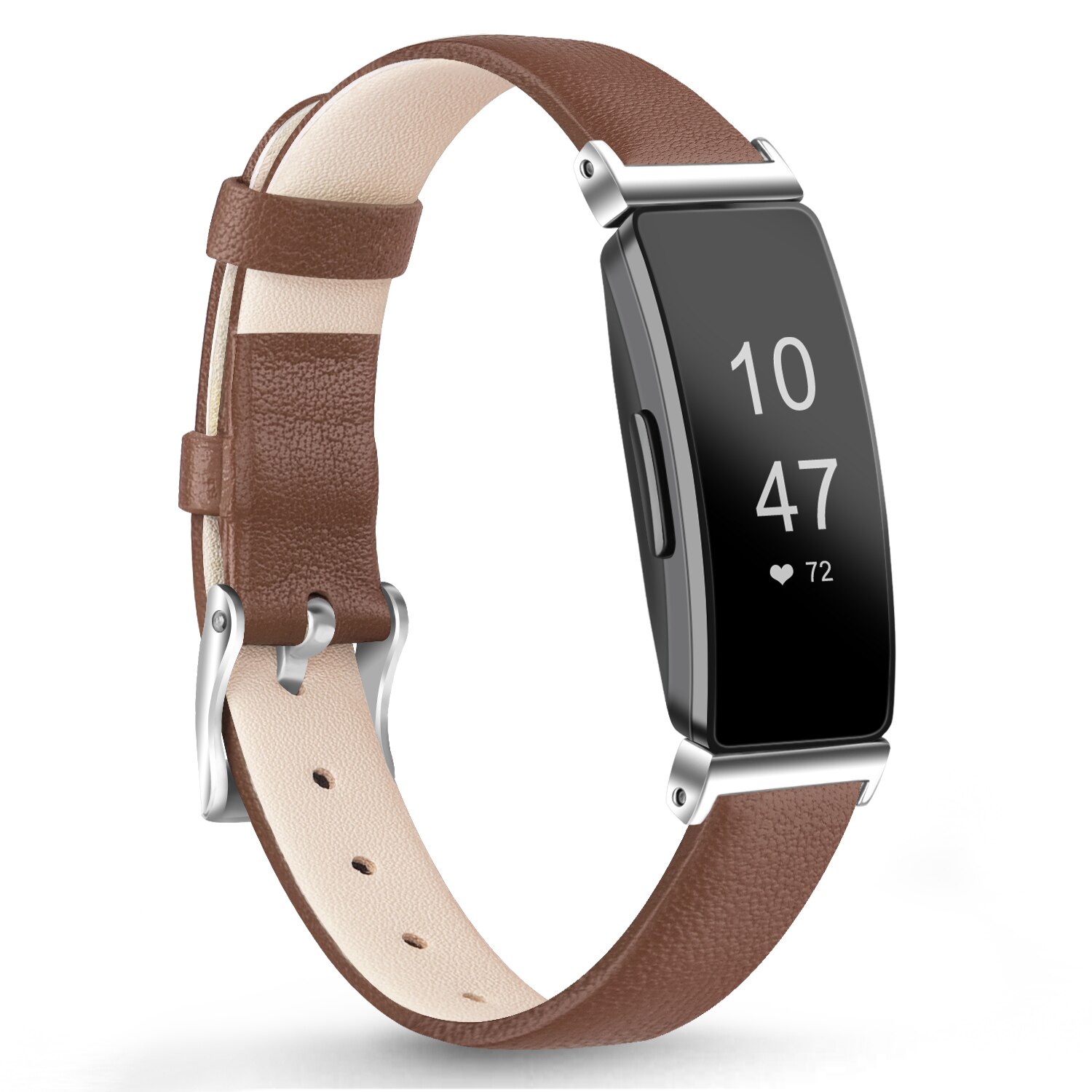 Nuovo cinturino in pelle per Fitbit inspire HR cinturino di ricambio cinturino Smart Watch cinturino da polso in TPU braccialetto per Fitbit inspire HR: Brown