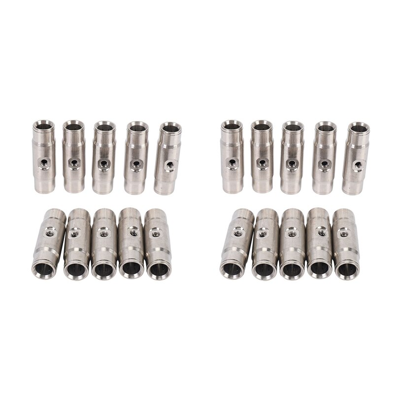 20Pcs 3/8 Inch Slip Lok Misting Nozzle Coupling Tees 10/24 UNC 1000 PSI Quick Connect