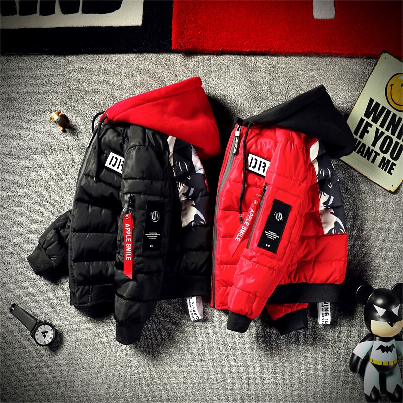 Jongens Winter Jassen Warme Jas Kinderkleding Snowsuit Bovenkleding & Jassen Kinderkleding Baby Capuchon Baby Parka