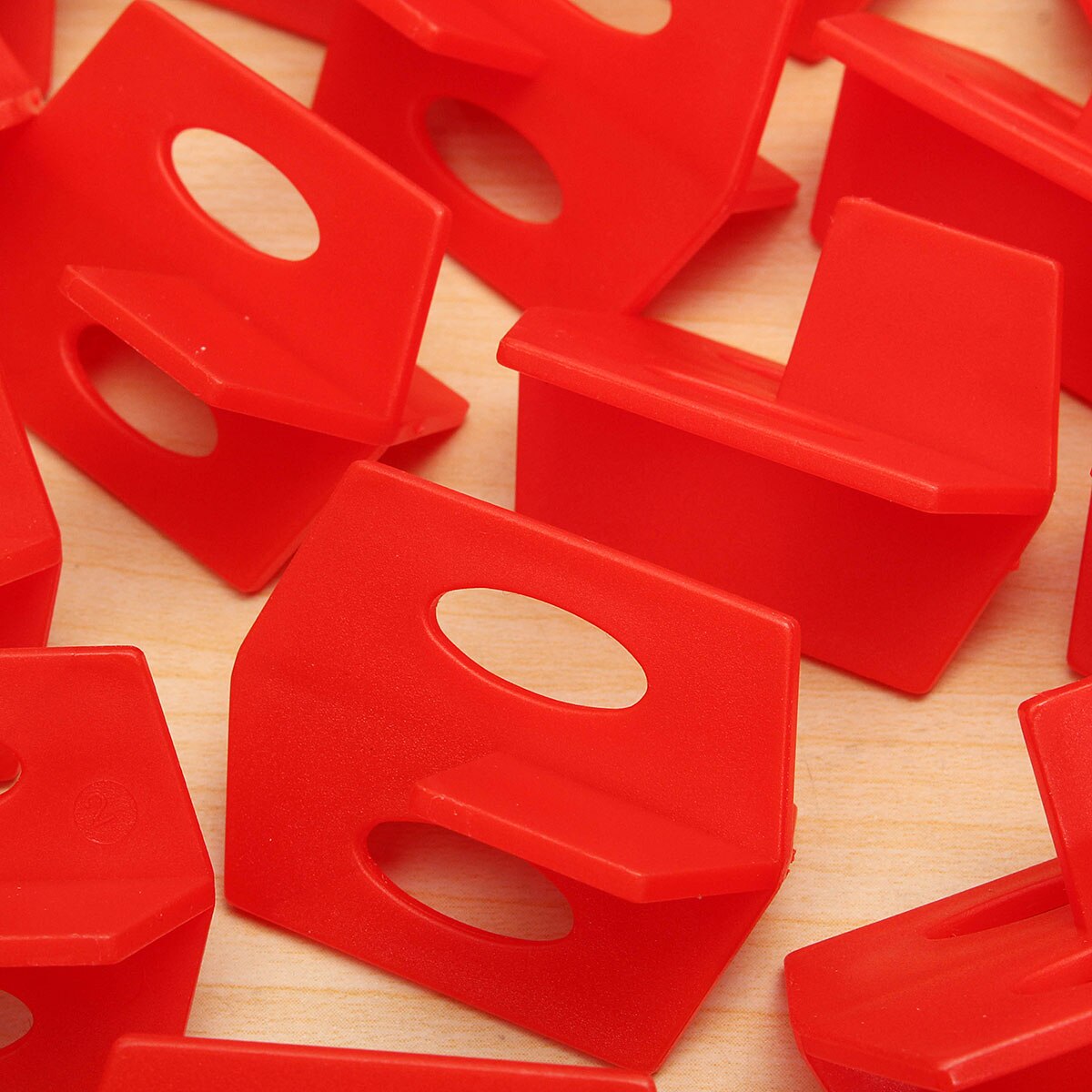 50pcs 2mm Tile Leveling System 3 Side Tile Spacer Cross And T Floor Wall Tool