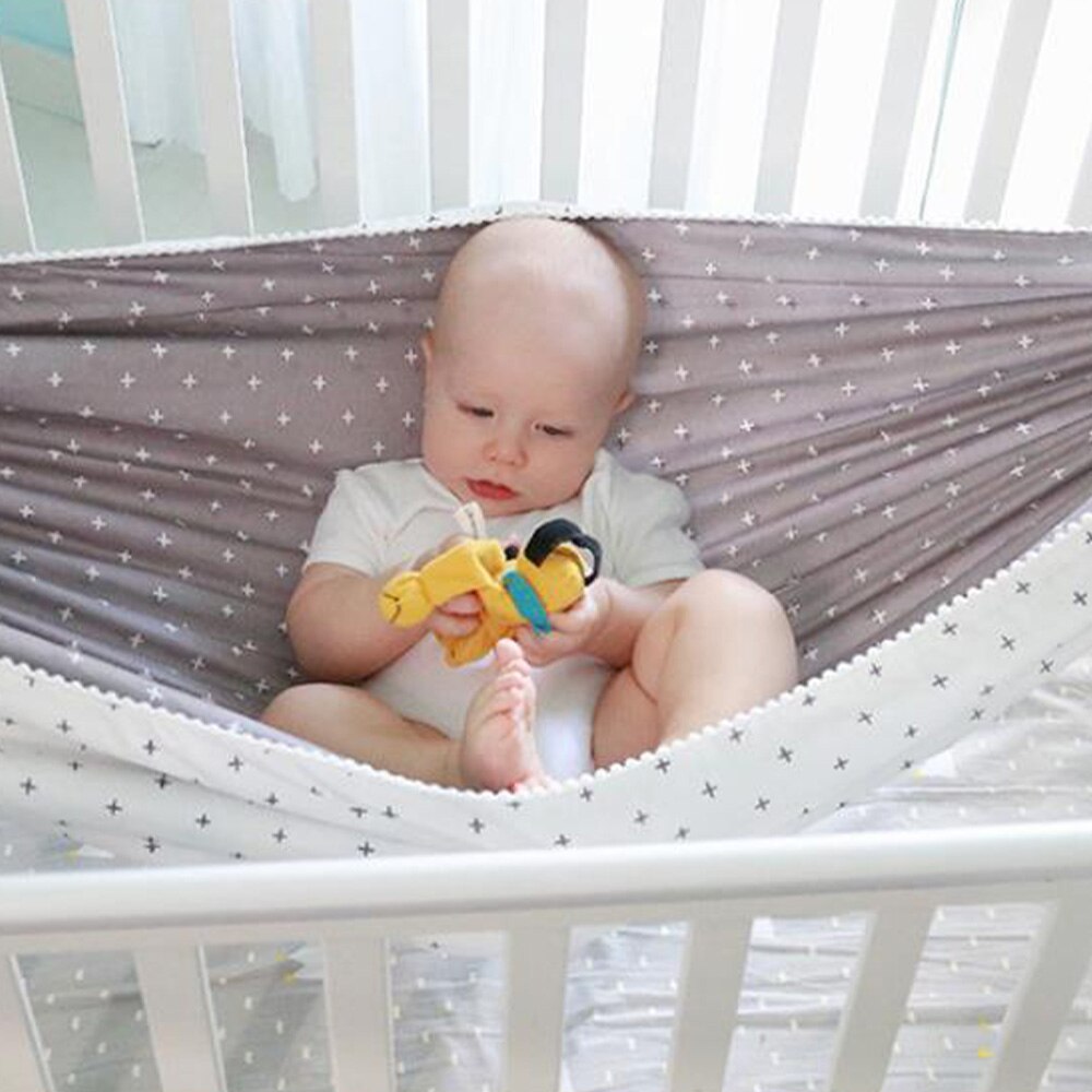 Baby Cotton Hammock Swing for Crib Cot Removable Baby Rocking Chair Sleeping Bed Indoor Outdoor Adjustable Hanging Basket