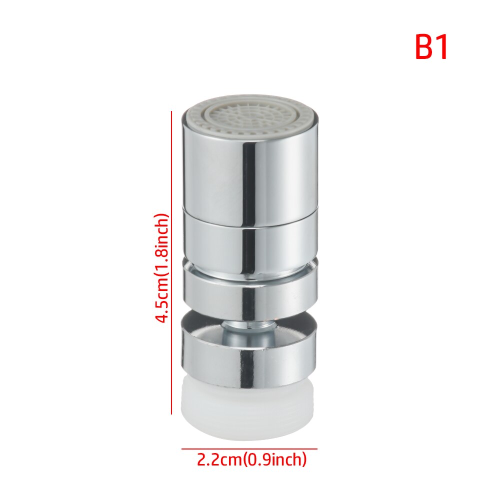360 ° Rotatie Keuken Uitbreiding Kraan Filter Koperen Mondstuk Tap Connector Adapter Water Saving Swivel Badkamer Accessoires: B1