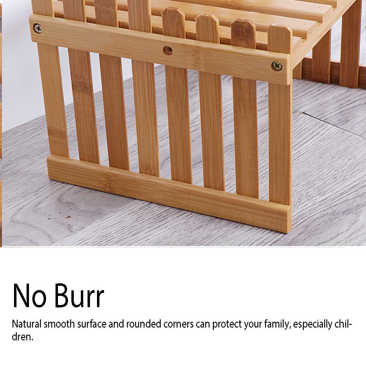 Naturale di Bambù Pianta Ripiani Fiore Giardino Cremagliera Del Basamento Del Fiore di Visualizzazione Del Basamento Mensola di Immagazzinaggio Dell'organizzatore scrivania a casa Balcone giardino