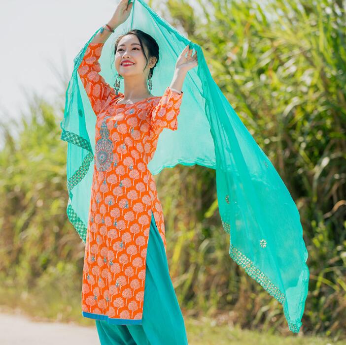 4 Kleuren India Sari &#39;S Vrouw Mode Etnische Stijlen Dupattas Sari Sjaal Mooie Comfortabele Sjaal