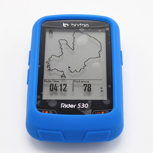 Funda protectora de goma de silicona para bicicleta, a prueba de golpes, para Bryton 530, Accesorios para ordenador GPS,: blue