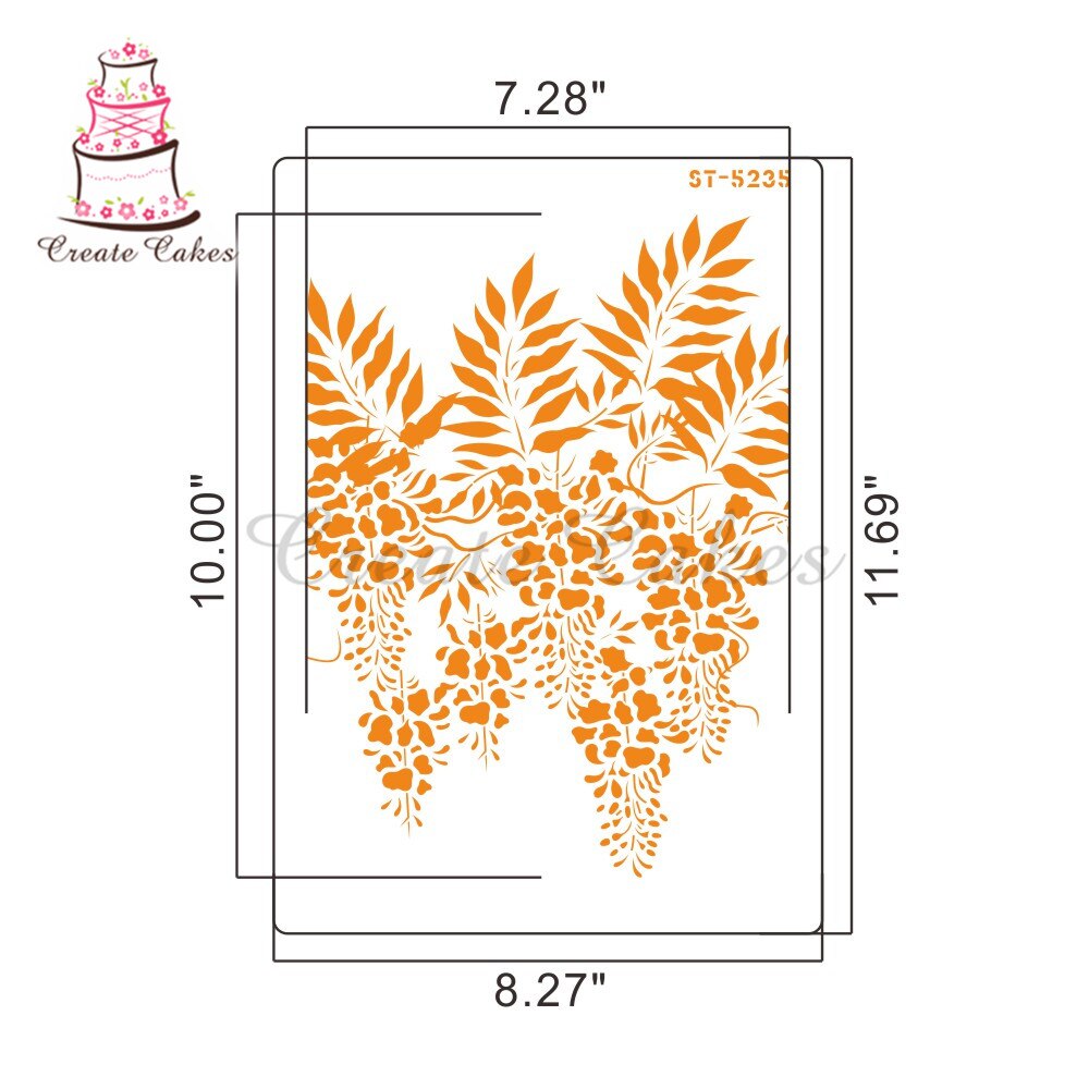 4 Stks/set Mooie Bloem Cake Stencils Cake Decoratie Fondant Gereedschap Bloemen Stencils Cake Tool