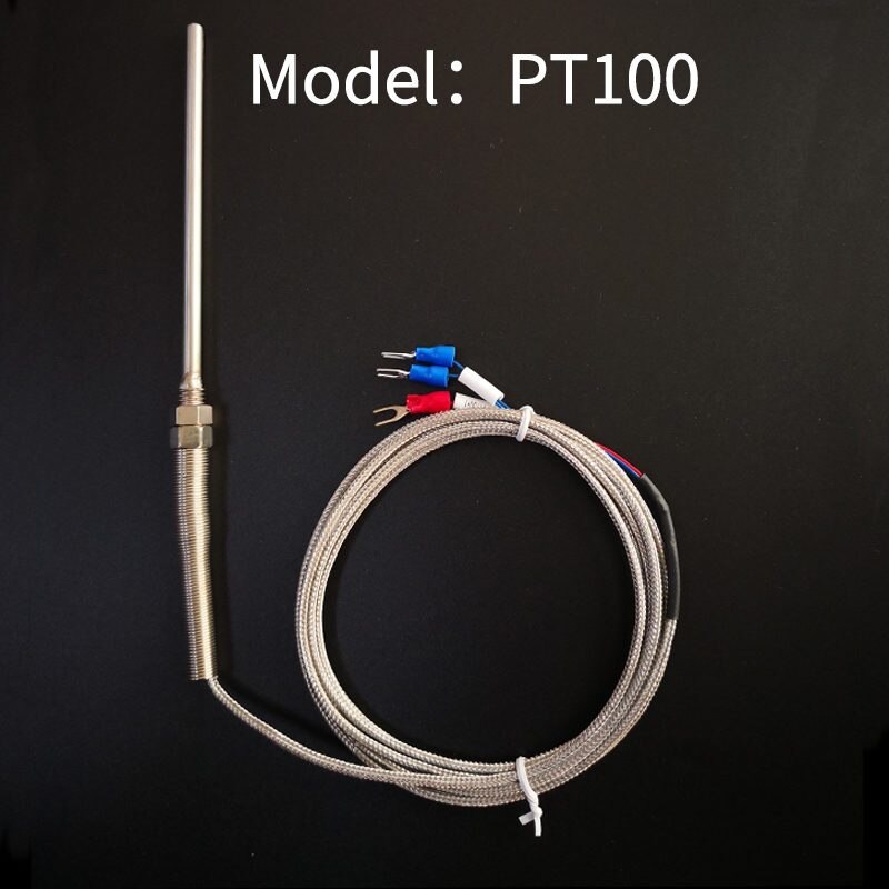 K &amp;  pt100 -type termoelementsonde 3- -leder  m8 -tråds temperaturføler til termostat rex -c100: Pt100 type 2m