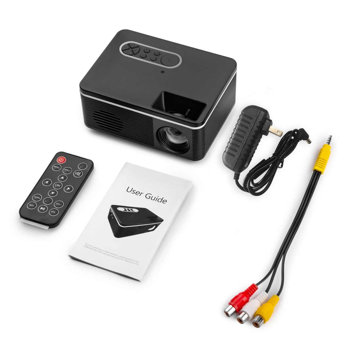 Aibecy S361 Mini Portable LED Projector Support 1080P 600 Lumens Built-in Speaker Multimedia Video Movie Projector Home Theater