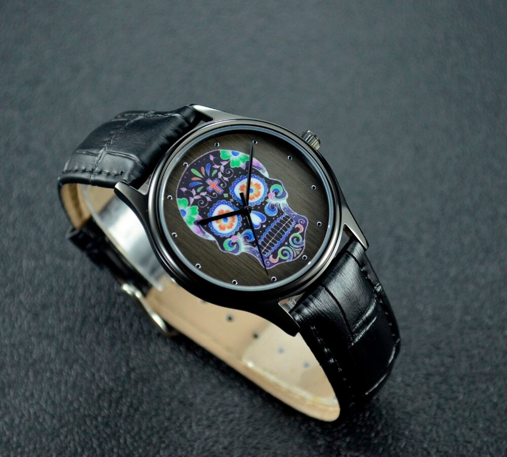 Schedel Horloge Kleurrijke Unisex Wereldwijd