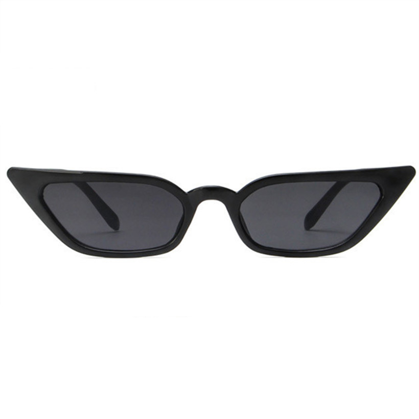 Kvinder cat eye solbriller mærke vintage luksus øjne søde søde solbriller kvinde retro rød sort brille nuancer  uv400: Sort
