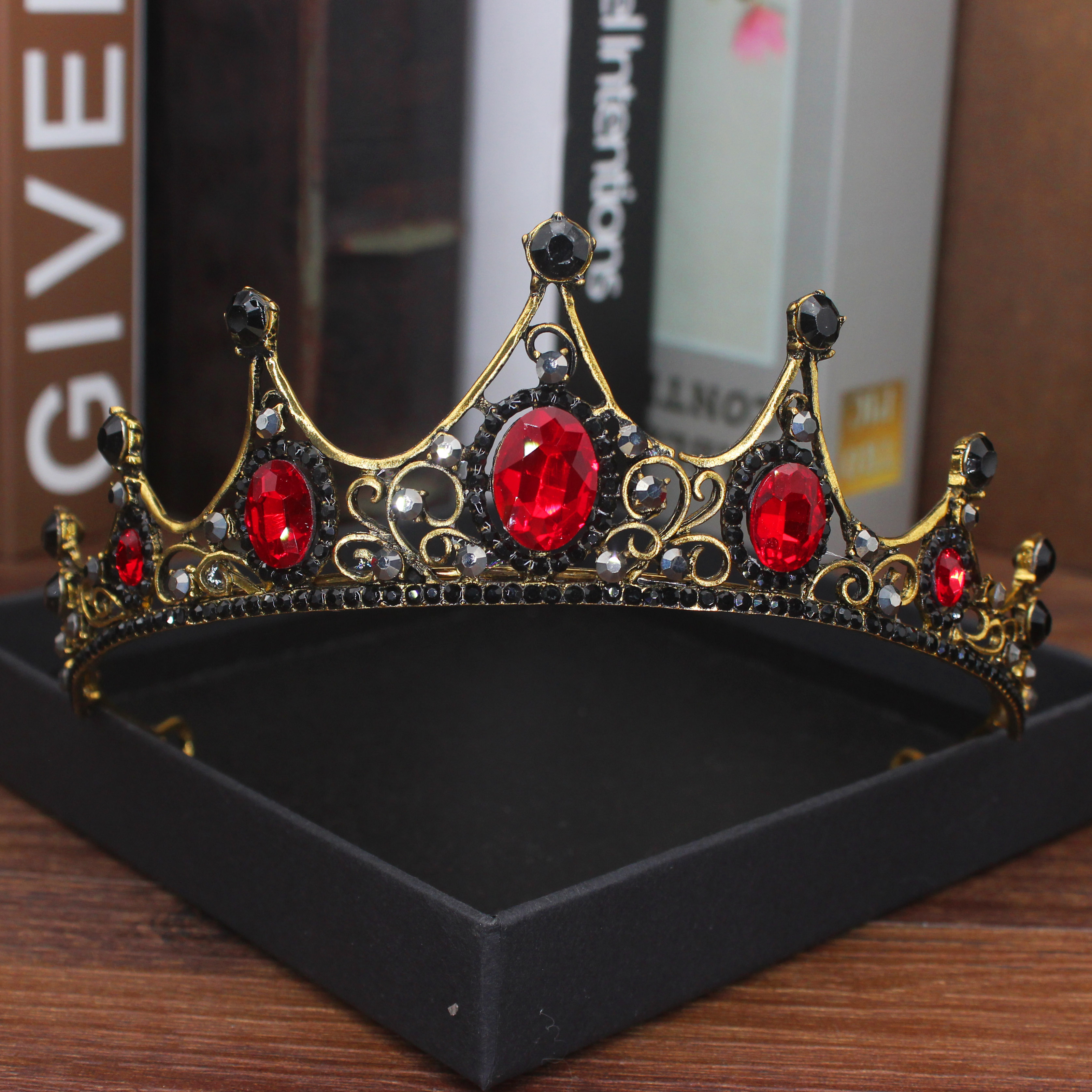 Vintage Kristal Tiara Kroon Hoofdbanden Voor Vrouwen Meisjes Strass Pageant Prom Diadeem Bruiloft Bruids Haar Sieraden Accessoires: Paars
