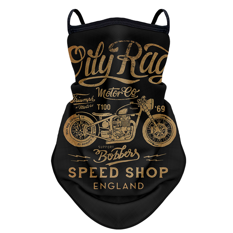 Máscara de protección solar Retro para Moto, pañuelo para la cabeza para motocicleta, Anti-UV para verano, cubierta para la cabeza y el cuello al aire libre, protector facial para montar, diadema deportiva: Oro