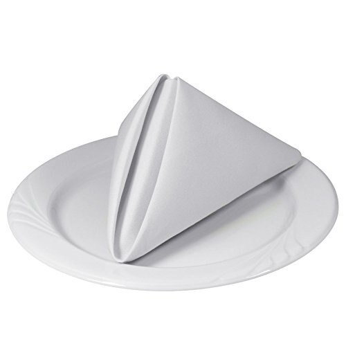 12PC 45x45cm RESTAURANT DINNER CLOTH LINEN WHITE 45x45cm PREMIUM HOTEL NAPKINS