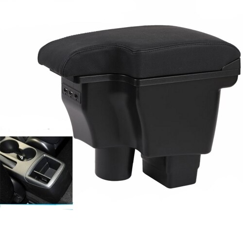 Pour Mazda 2 skyactiv version cx3 CX-3 accoudoir boîte centrale magasin contenu boîte avec USB cx 3 accoudoirs boîte cx3: Black black line