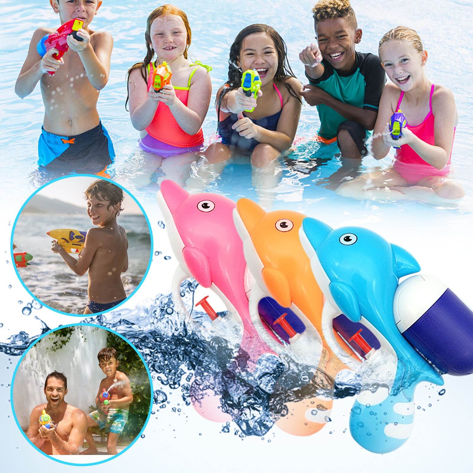 Jouets d'eau pour enfants, dauphin, jet d'eau, en vrac, piscine d'été, de fête, # L4,