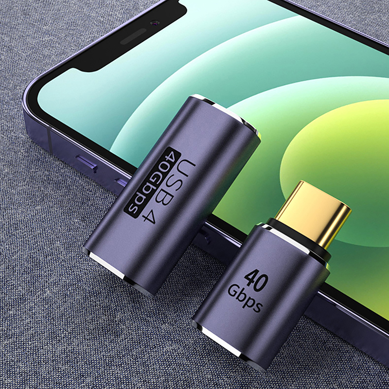 1PC USB Type-C Adapter 90 Degree Quick Charge Converter Male To Female PD Data Transfer for Macbook 40Gbps High Speed Adapter