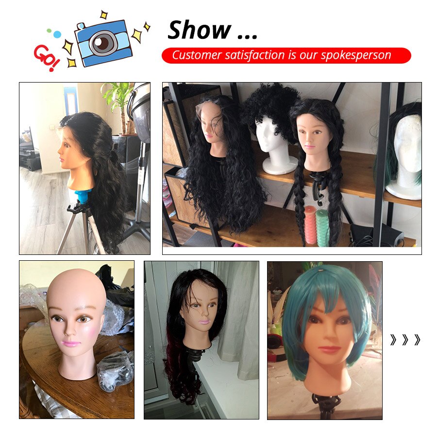 Nunify Afro Bald Mannequin Head Black Female Manikin Mode Cosmetology African Mannequin Head Without Hair
