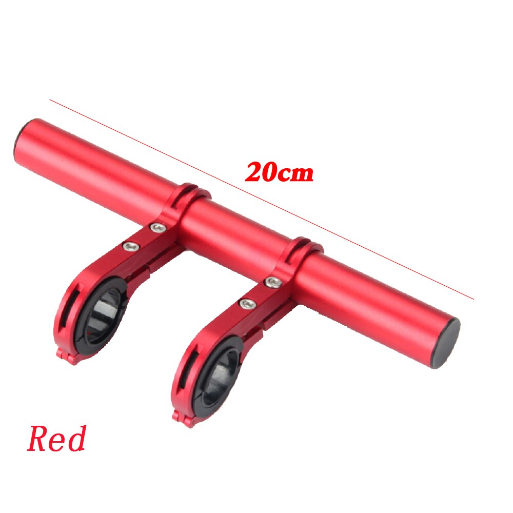 bike handlebar Bike Bicycle Flashlight Holder Handle Bar Front Light Extender Mount Bracket single and doule frame: 20cm Red