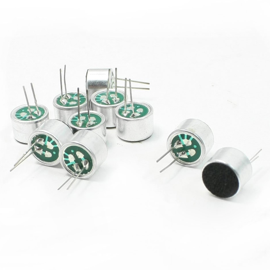 5 X 10 PCS 9.7mm x 7mm 2 Pin MIC Capsule Electret Condenser Microphone