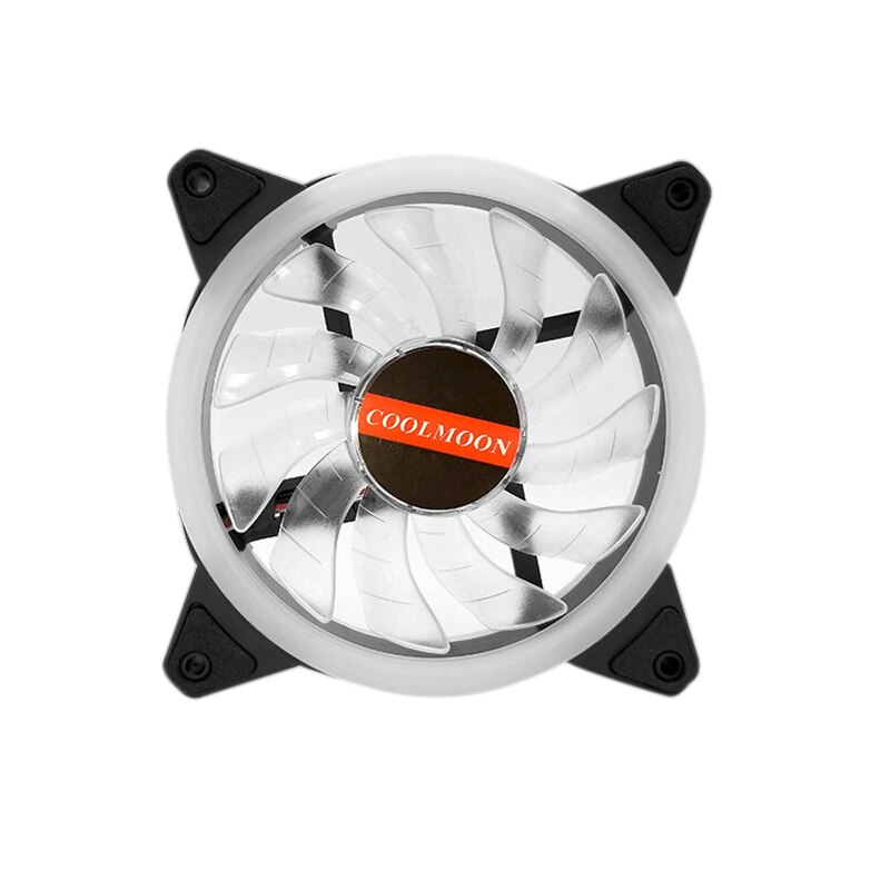 RISE-Computer Case PC Cooling Fan LED 120mm Quiet Computer Cooling Fan Cooler for CPU