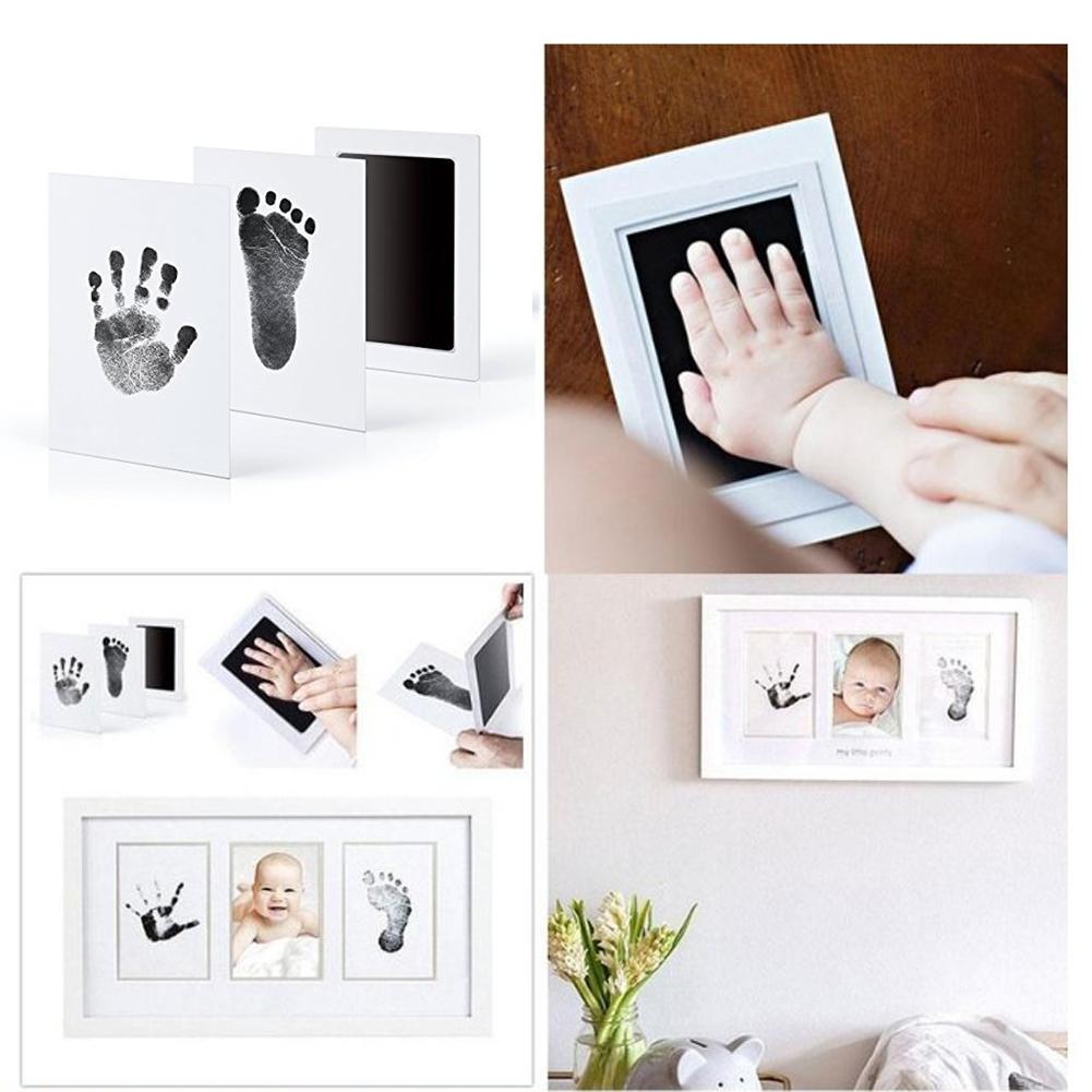 Baby Care Niet Giftig Baby Handafdruk Footprint Opdruk Kit Baby Souvenirs Casting Pasgeboren Voetafdruk Stempelkussen Baby Klei Speelgoed