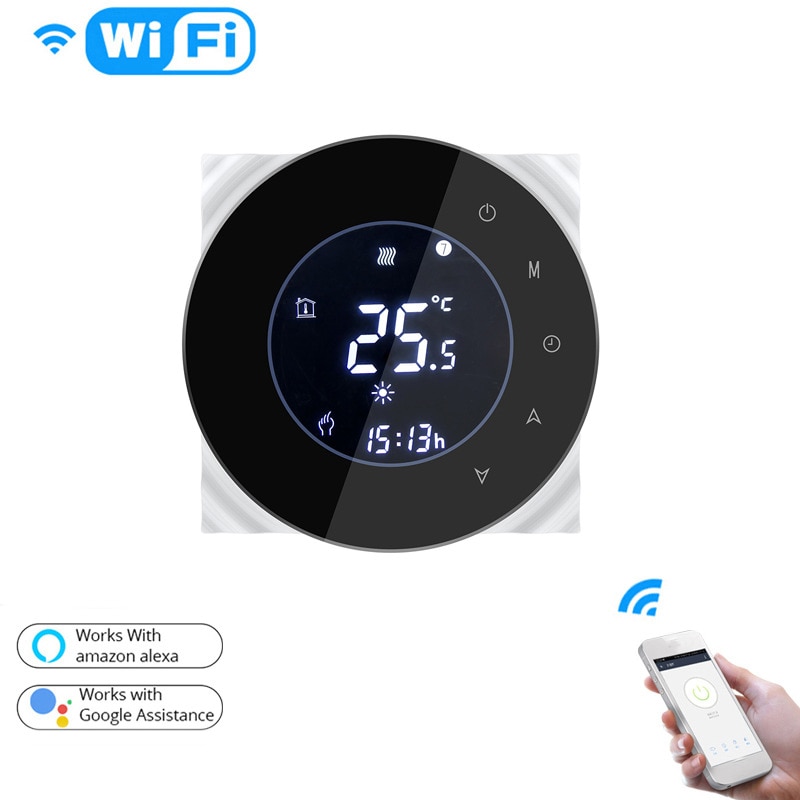 3A-6000 Room Temperature Controller Thermostat for Water Underfloor Heating Thermoregulator LCD Touch Screen Thermostats