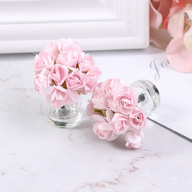 1/12 puppenhaus Miniatur Rosa Rose Glas Flasche Blume Anordnung Wohnkultur