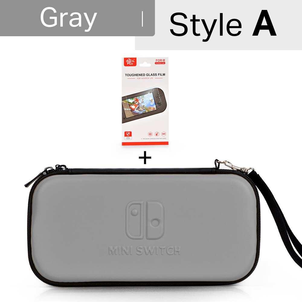 For Nintend Switch Lite Portable Bag Storage for Switch Mini Protector Case for Nintendo Switch Mini Accessories: Gray-1pcs