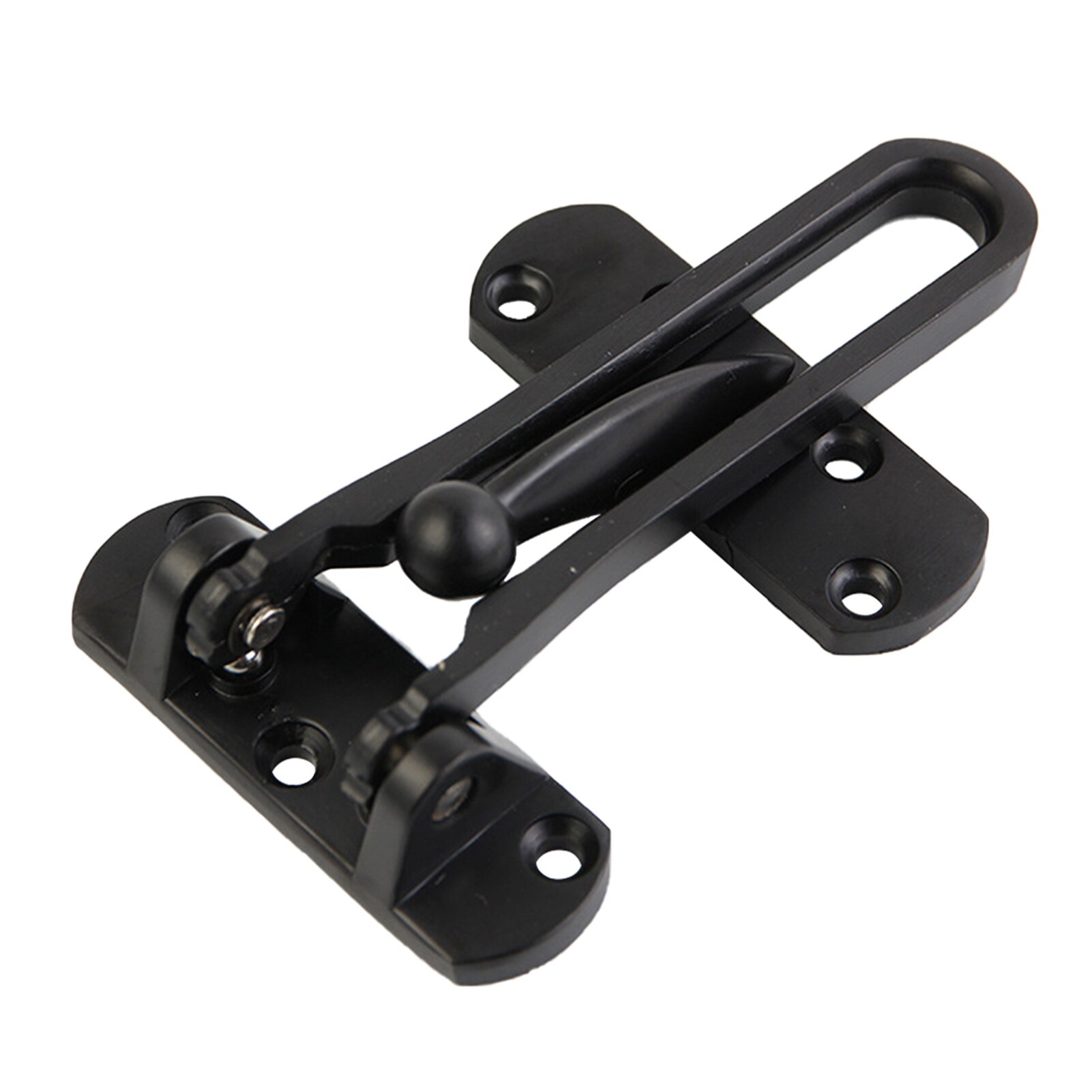 Security Lock Heavy Duty Rustproof Office Anti Theft Door Latch Zinc Alloy Home Hotel Gate With Screws Hardware Easy Install: Black