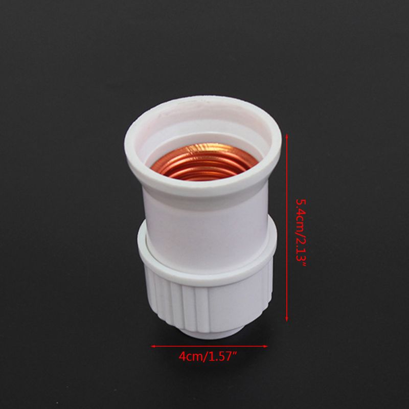 652F E27 Plastic Hanging Lamp Thread Base Screw Light Bulb Ceramics Socket Holder Flame Retardant Durable Safe Non Electric
