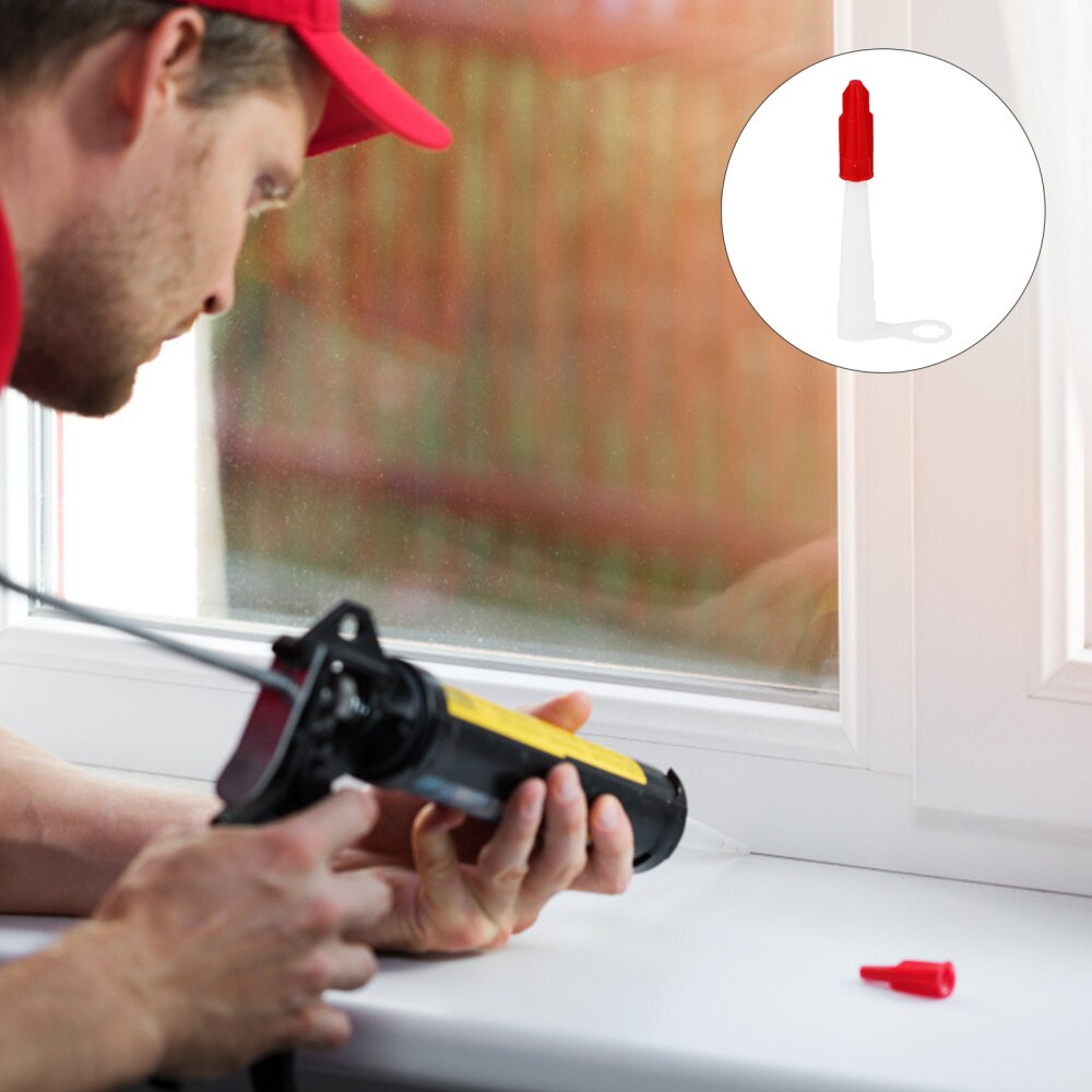 20 pièces Mastic Silicone Buses Calfeutrage Accessoires avec 20 pièces Casquettes