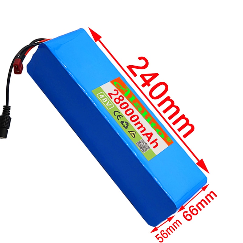 Alalito 48v 28Ah 1000w 13S3P Lithium-ionen Akku Für 54,6 v E-Fahrrad Elektro fahrrad Rolle mit entladung BMS