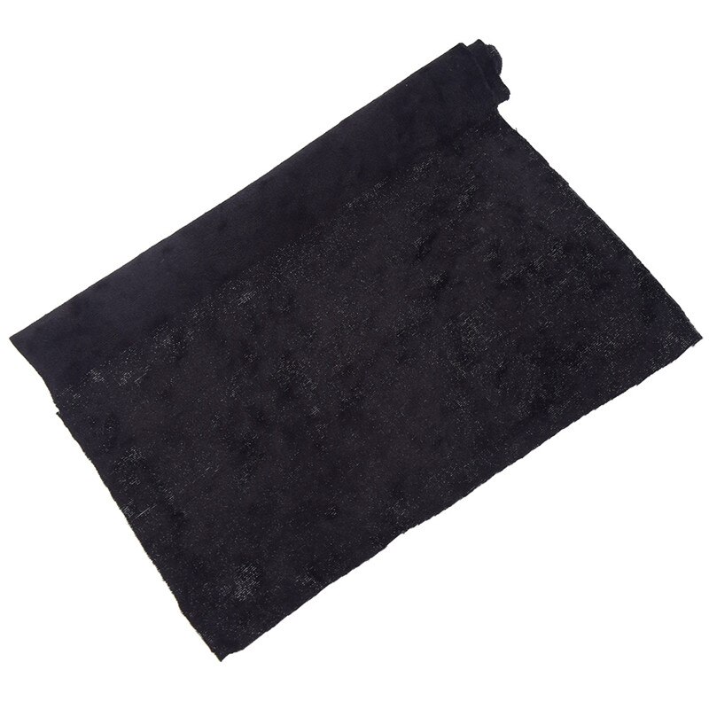 A4 fløjl 29 x 21cm stof polyester spandex fleksibelt stof diy håndlavet syemateriale: Sort