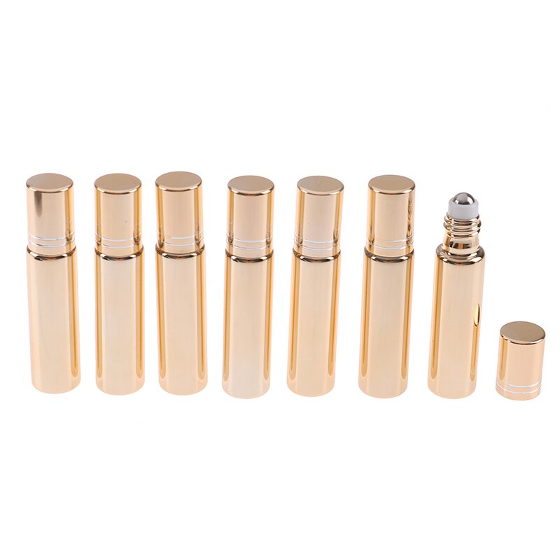 7 pièces/ensemble 10ml Mini rouleau de verre de parfum vide sur bouteille huile essentielle rouleau bouteilles Portable Mini bouteille: gd2