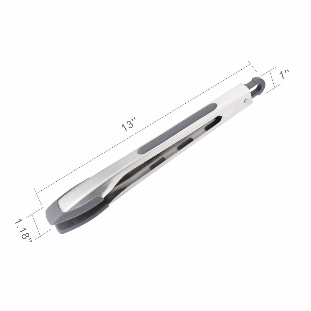 12 "Een Hand Roestvrijstalen Keuken Tang Voedsel Grill Bbq Tong