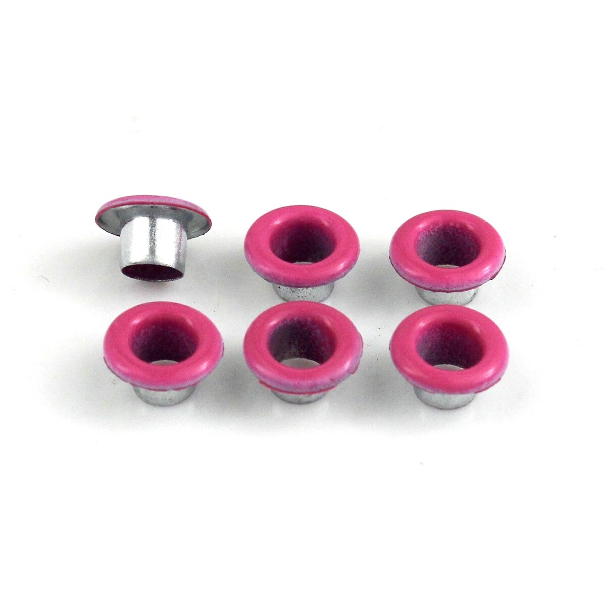100sets 4.5mm Metal Eyelet with Washer Leather Craft Repair Grommet Round Eye Rings For Shoes Bag Clothing Leather Belt Hat: Rose Red
