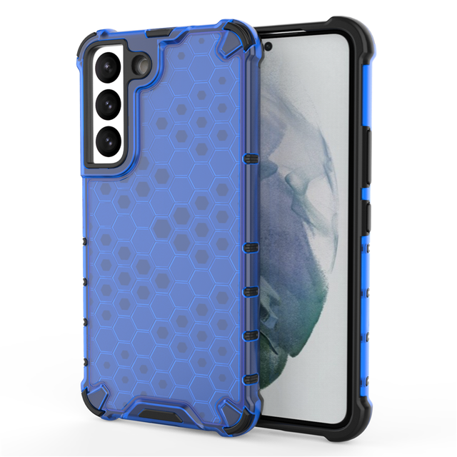 For Samsung Galaxy S22 Ultra 5G Case Shockproof Hybrid Armor Bumper Transparent Phone Case For Samsung S22 Ultra S22+ Back Cover: For S22 / sky blue