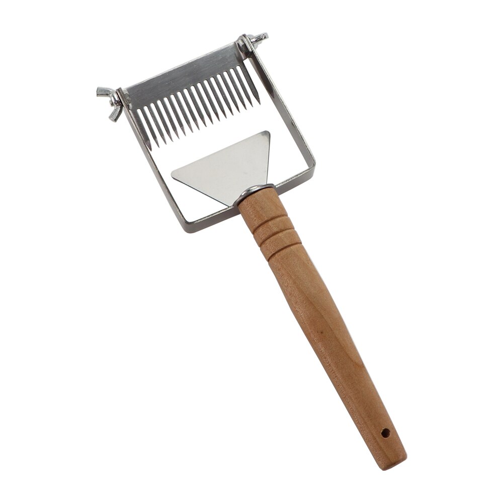Multifunctional Beehive Honey Cutter Uncapping Fork Wooden Handle Honeycomb Scraper Stainless Steel Knife Shovel Beekeeping Tool: B