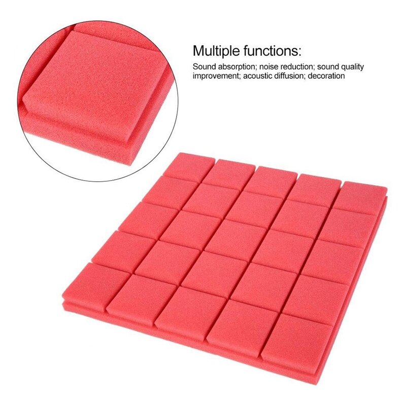 6 Pcs Sound Insulation Board Recording Studio Foam, Mushroom Sound Absorbing Cotton Foam High Density Acoustic Panels