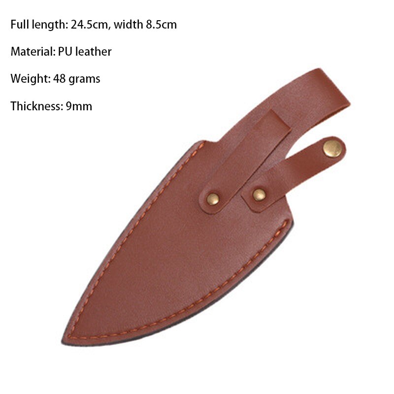 6 Inch Hand-forged Stainless Steel Butcher Knife Boning Knife Fish Knife Kitchen Cleaver Butcher Fish Fillet Cooking Tool: knife cover