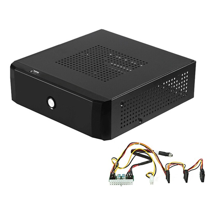 M01 Mini Itx Case Met 150W 12V Voeding Board Htpc Chassis USB2.0 Itx Behuizing Industriële Controle Chassis: Default Title