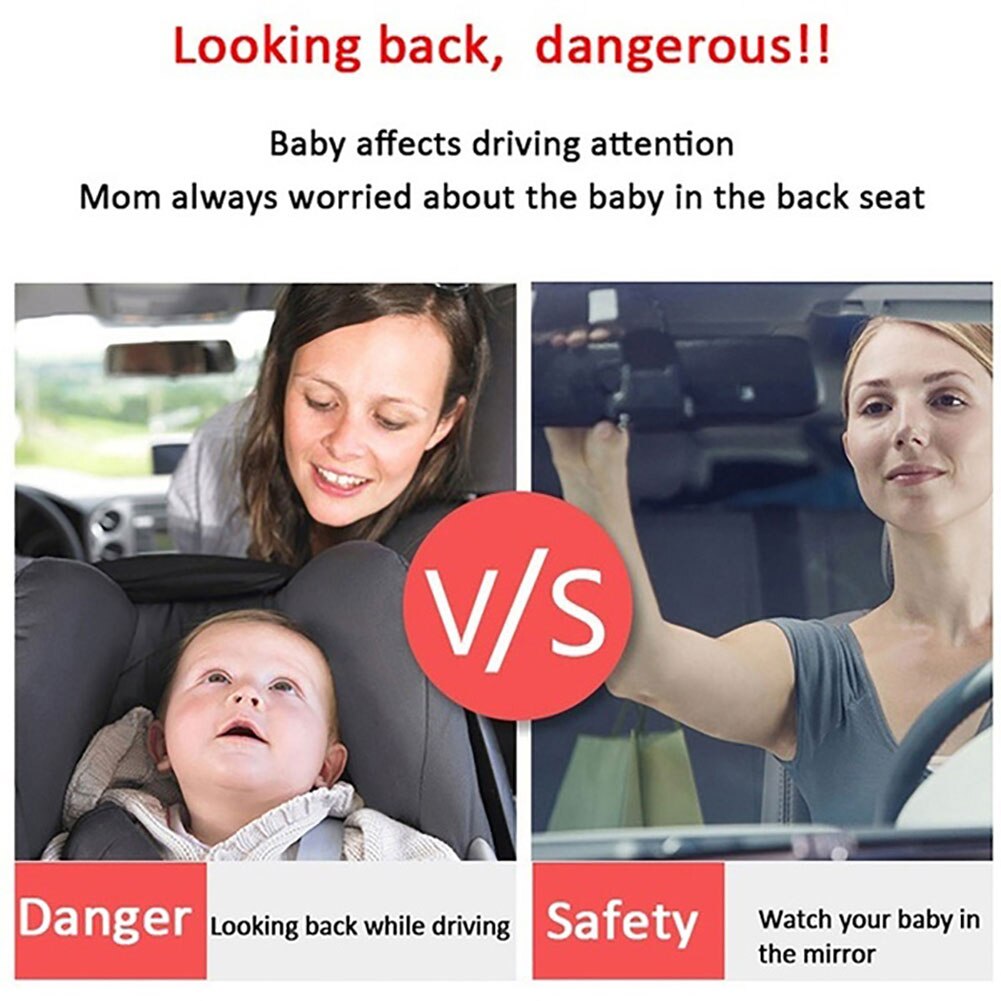 Support tête de voiture avec Animal de dessin animé mignon, miroir d'observation de sécurité pour bébé, vue arrière pour bébé, miroir de sécurité avec Clip