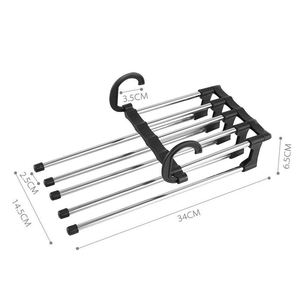 Clothesline Bathroom Clothes Dryer 5 in 1 Multi-functional Wardrobe Pant Rack Shelf Stainless Steel Clothes Hangers