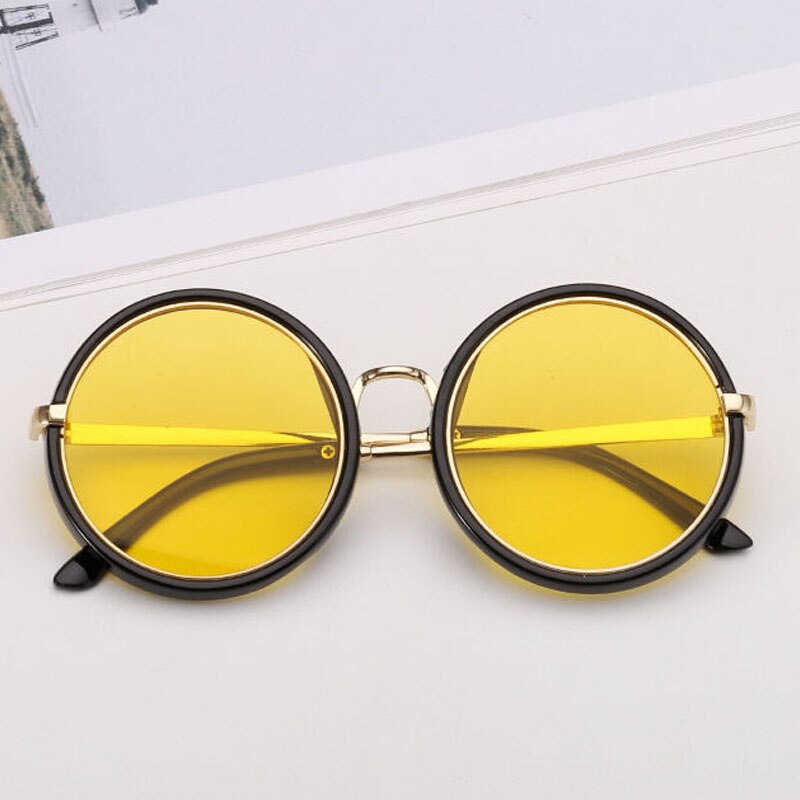 Iboode retro børn solbriller piger runde goggle slik farve linse solbriller runde solbriller til drenge piger barn: T3